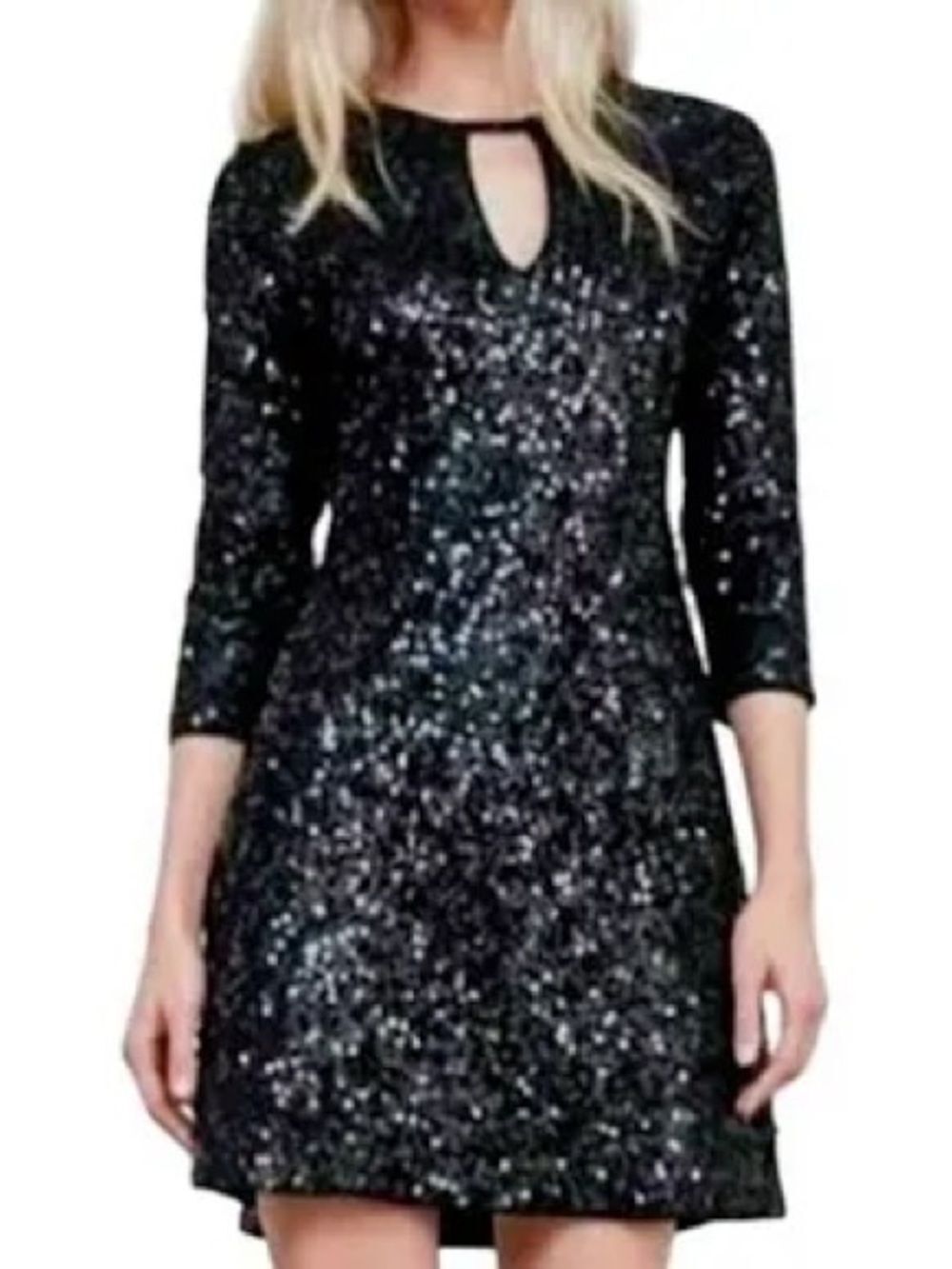 Abercrombie & Fitch Black Sequin Mini Dress S